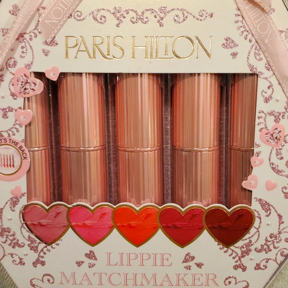 Paris Hilton Lippie Matchmaker Set Of 5 Lipsticks & 5 Lip Liners New